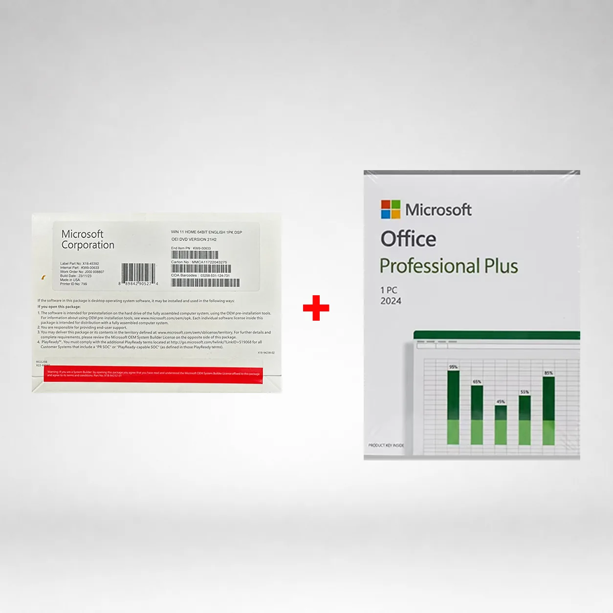 Windows 11 Home (64-Bit, DVD) with Microsoft Office 2019 Pro Plus (DVD, License Key Included)